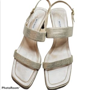 Bruno Magli square toe strappy heeled sandals